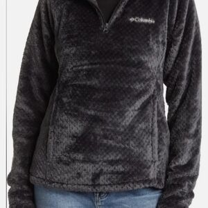 Columbia Fireside Sherpa 1/4 Zip Pullover Black, M